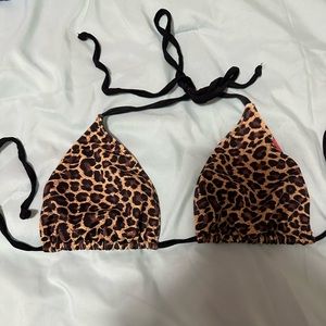 Leopard medium DOLL triangle bikini top